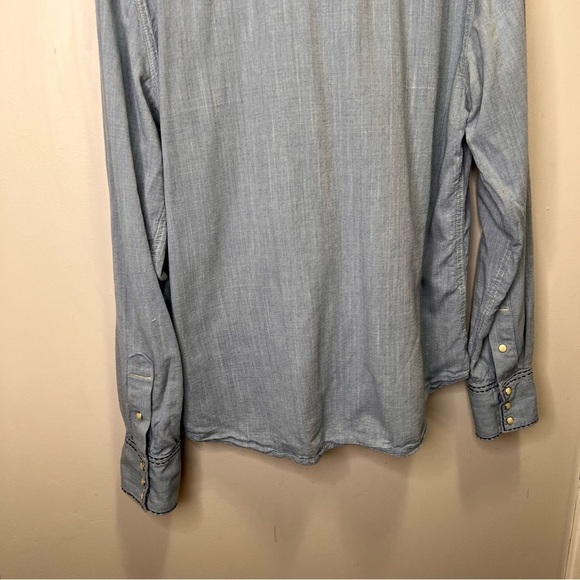 True Religion Blue Button Down Shirt Size XXXL - Picture 8 of 12